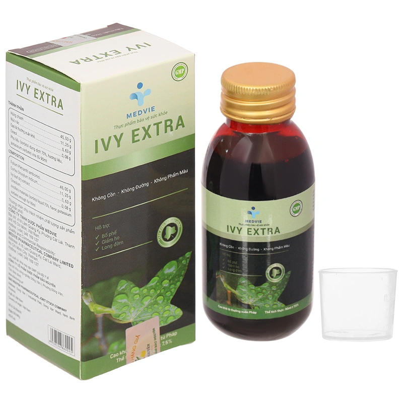 Ivy Extra hỗ trợ giảm ho, long đờm chai 90ml - 1